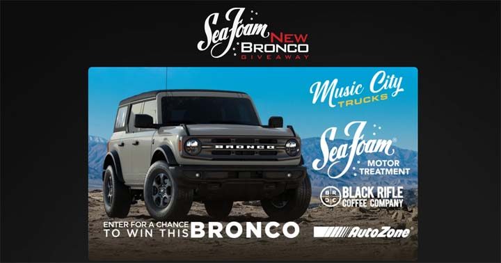 Sea Foam New Bronco Giveaway