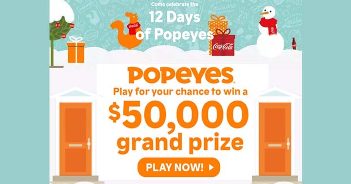 12 Days of Popeyes Sweepstakes