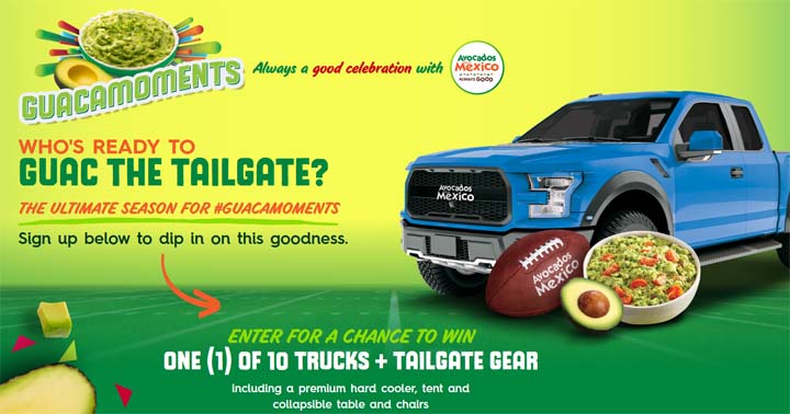 Avocados From Mexico Guac the Tailgate Sweepstakes