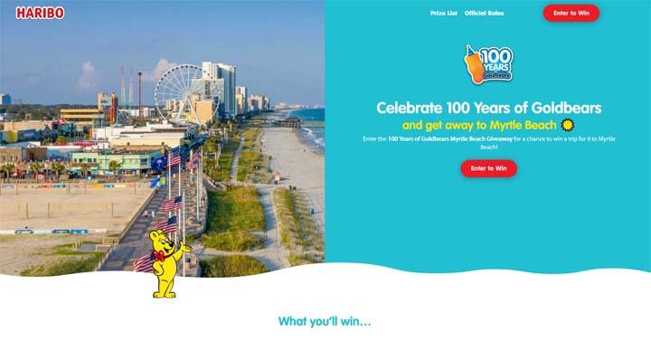 100 Years of Goldbears Myrtle Beach Sweepstakes