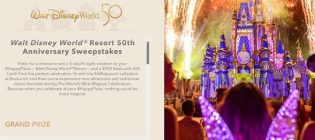 Walt Disney World Resort 50th Anniversary Sweepstakes