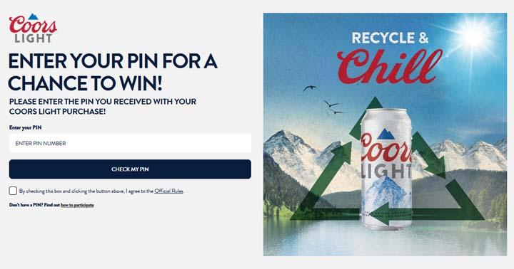 Coors Light Recycle & Chill Contest