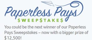 Santander Consumer USA Inc. Paperless pays Sweepstakes
