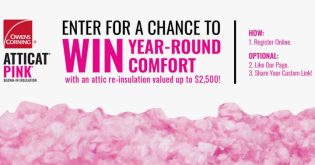 Owens Corning Year-Round Comfort with ATTICAT Attic Re-Insulation Contest