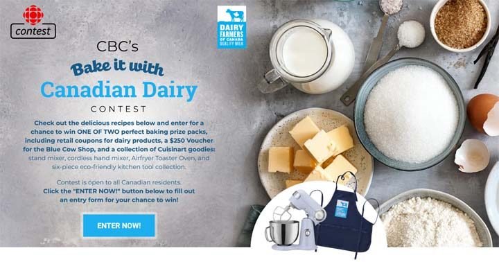 CBC’s Bake it with Canadian Dairy Contest