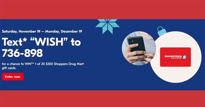 Shoppers Drug Mart Holiday Wish & Win Contest