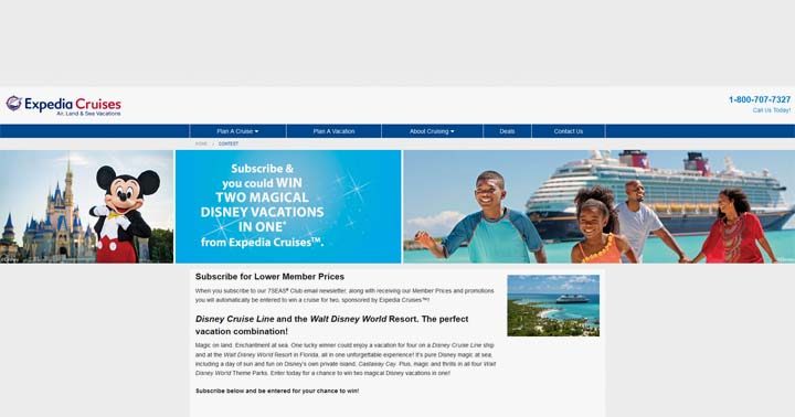 Expedia Cruises Dream Come True Vacation Sweepstakes