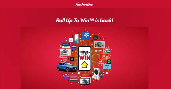 Tim Hortons Roll Up To Win Contest