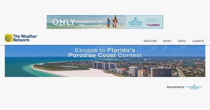 Weather Network Escape to Florida’s Paradise Coast Contest