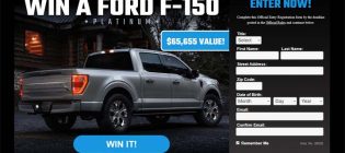 PCH Win a Ford F-150 Platinum Giveaway 20028