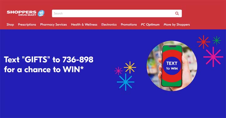 Shoppers Drug Mart Holiday SMS Contest