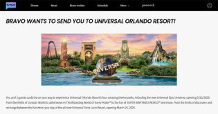Bravo TV - Trip to Universal Orlando Resort Sweepstakes