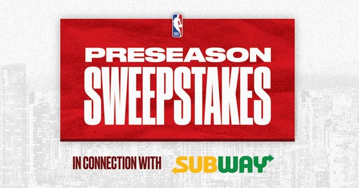 NBA Preseason Sweepstakes in connection with Subway
